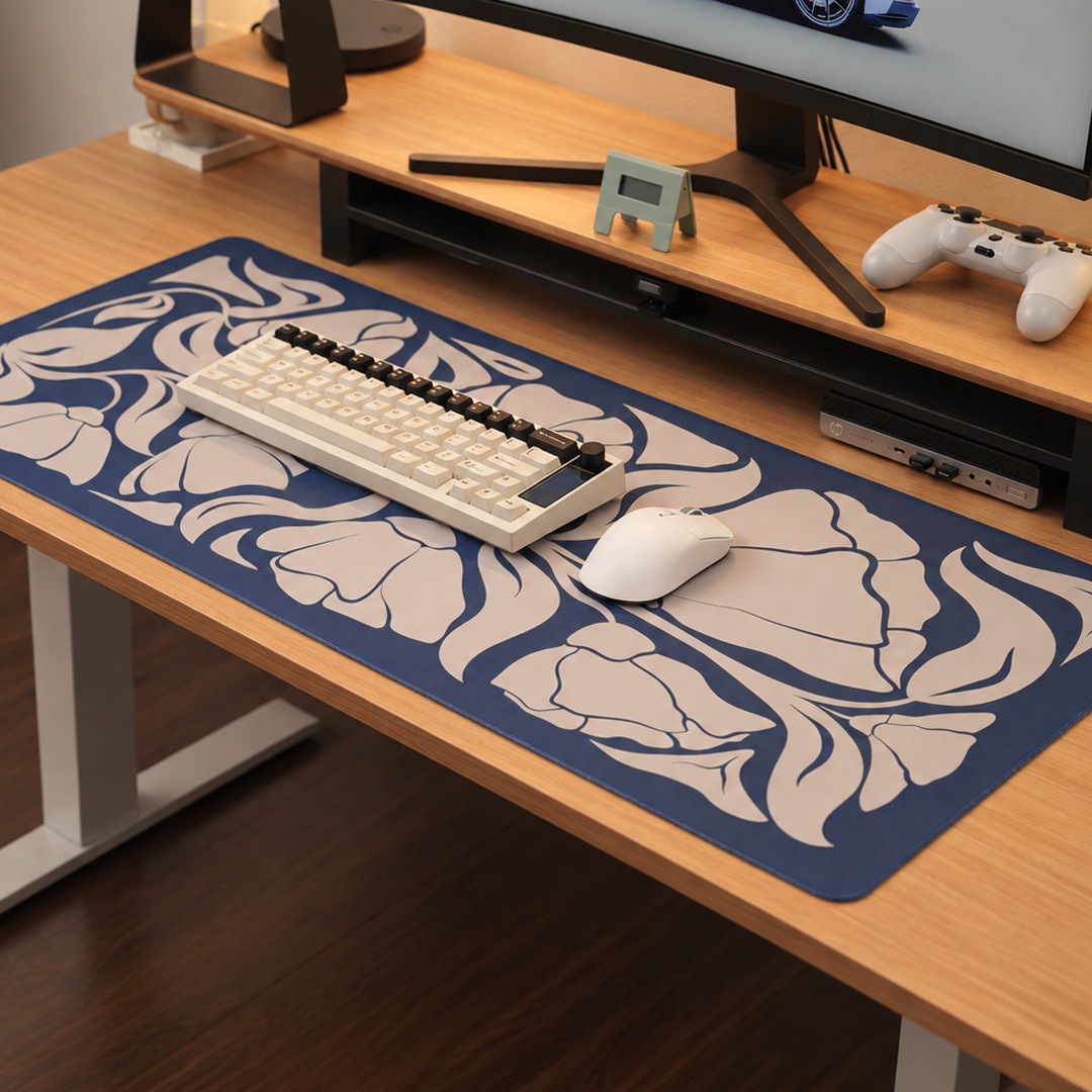 Noir Nordic Bloom Deskmat