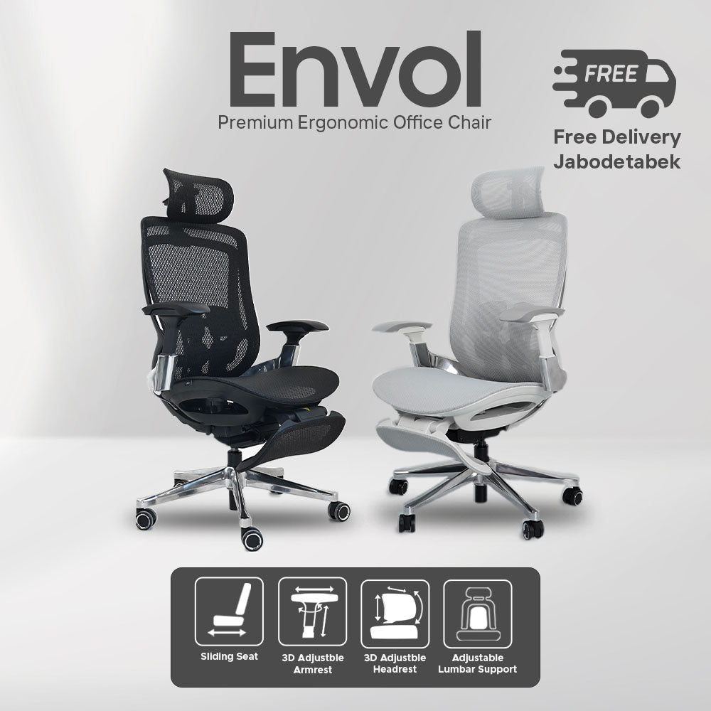 Neo Envol C2 - Premium Ergonomic Office Chair | Kursi Kantor Ergonomis - Black