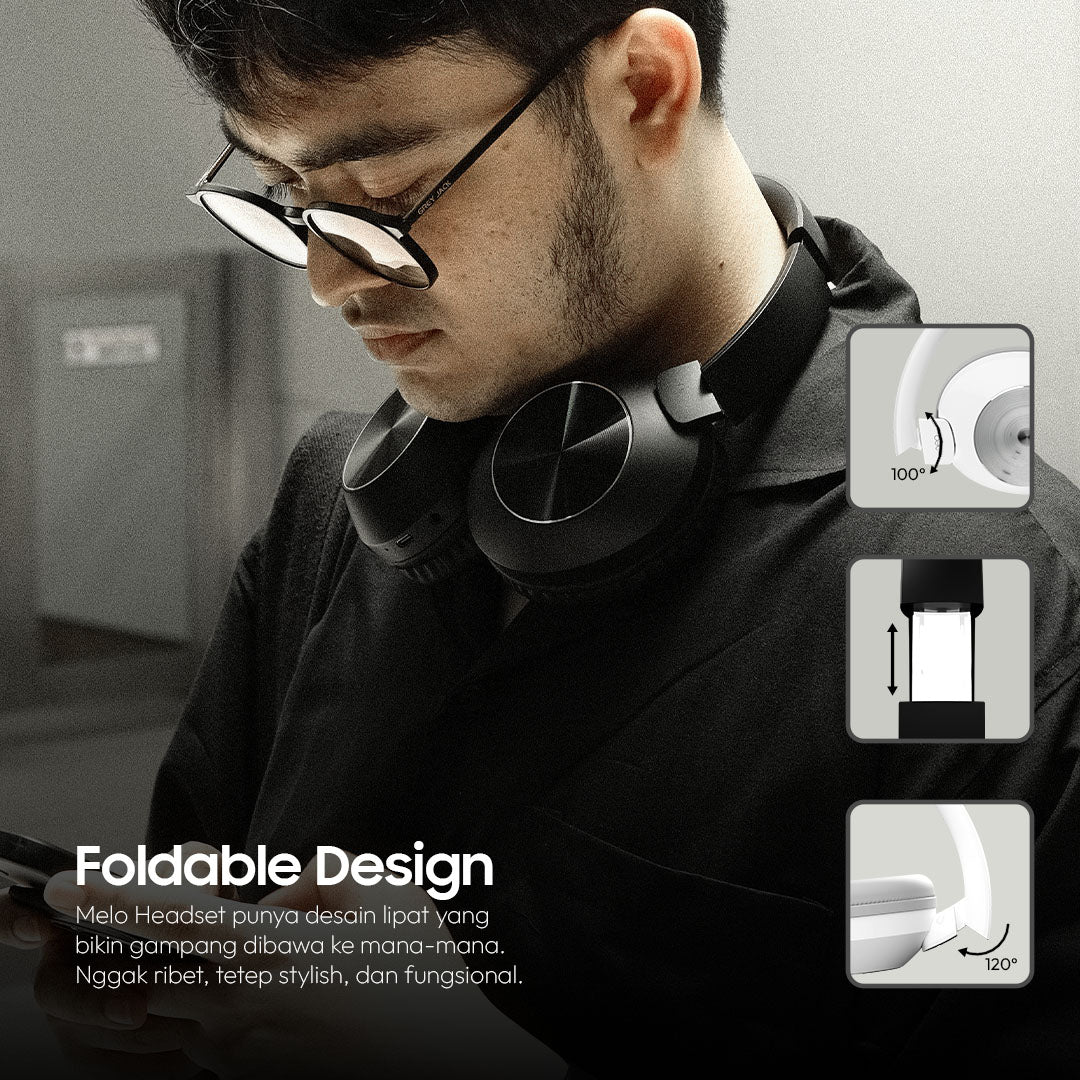 Neo Melo Headset Foldable Bluetooth Headphone