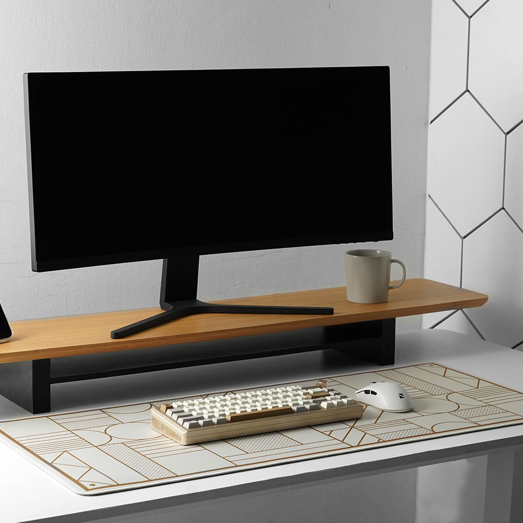 Noir Golden Symmetry Deskmat