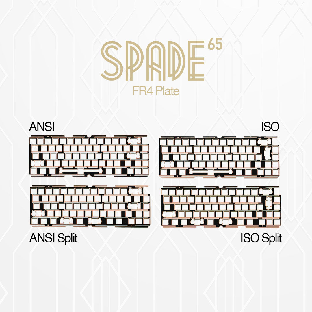 Noir Spade65 FR4 Extra Plate