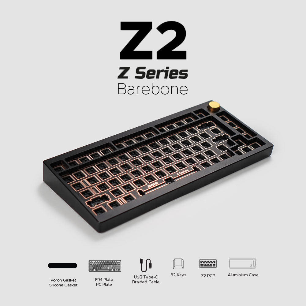 Noir Z2 Aluminum Custom Mechanical Keyboard