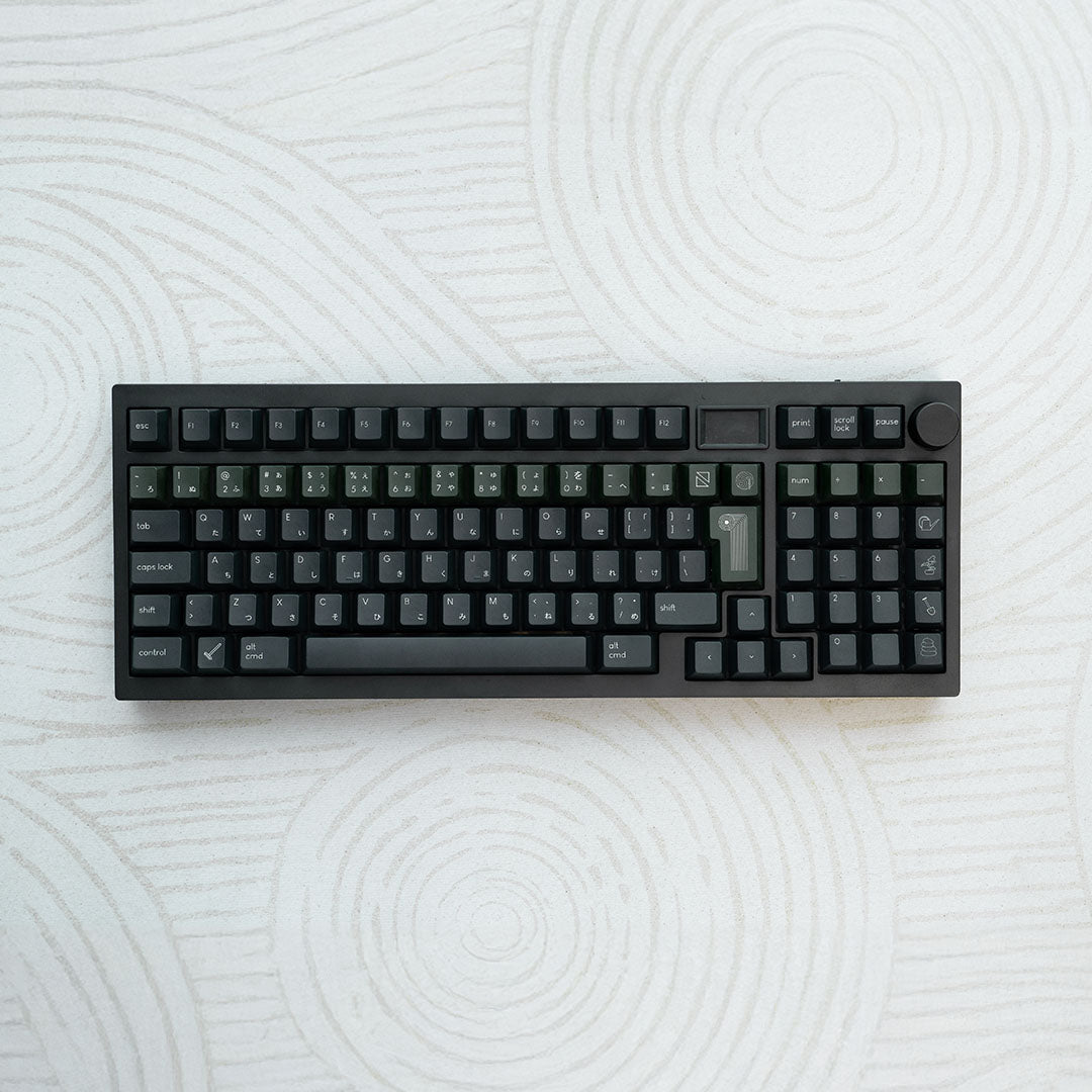 Noir Zen Garden Keycaps - PBT Dyesub Cherry