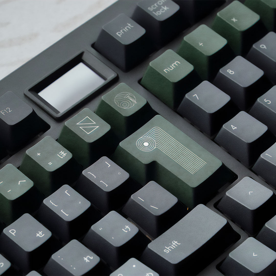 Noir Zen Garden Keycaps - PBT Dyesub Cherry