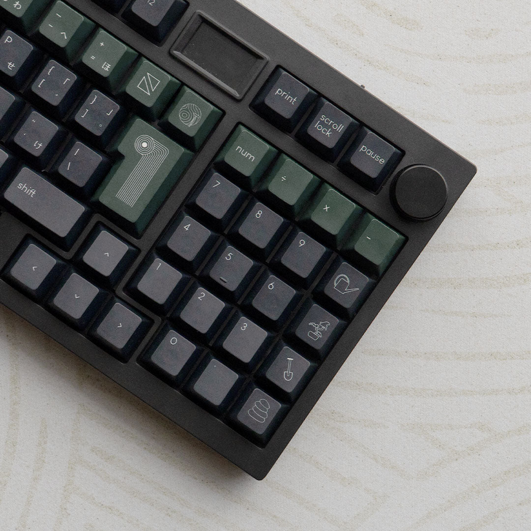 Noir Zen Garden Keycaps - PBT Dyesub Cherry