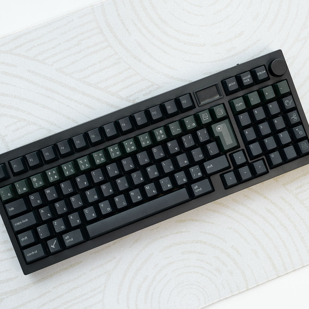 Noir Zen Garden Keycaps - PBT Dyesub Cherry