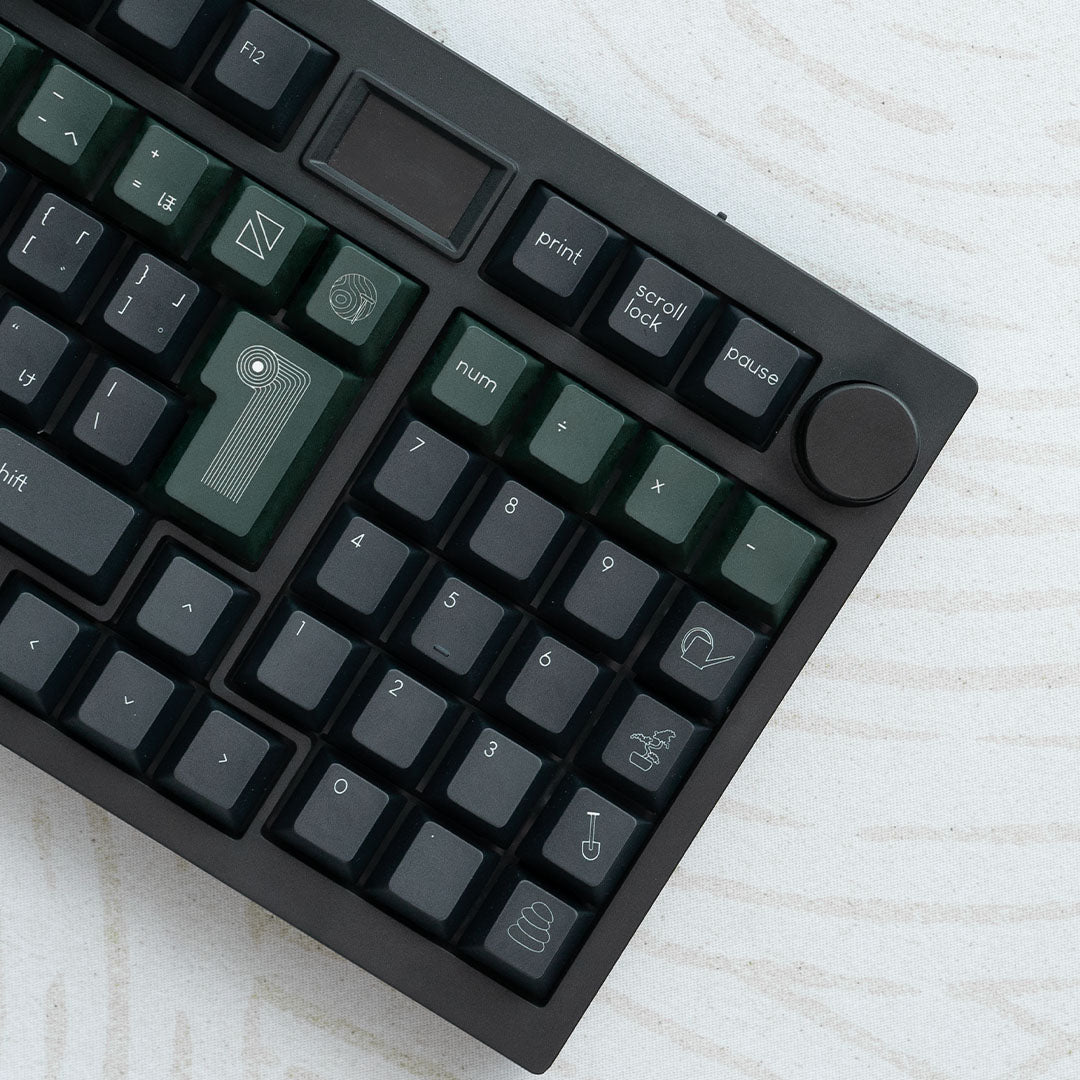 Noir Zen Garden Keycaps - PBT Dyesub Cherry
