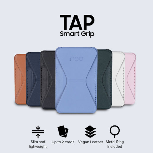 Neo Tap - Magnetic Smartphone Leather Wallet Stand for iPhone/Android