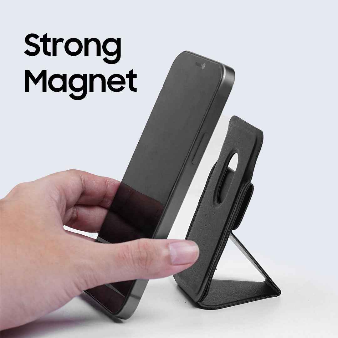 Neo Tap - Magnetic Smartphone Leather Wallet Stand for iPhone/Android