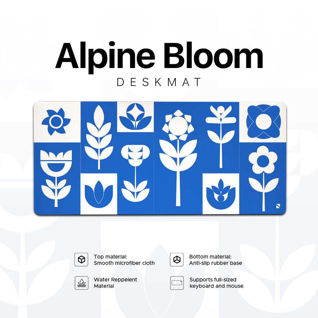 Noir Alpine Bloom Deskmat