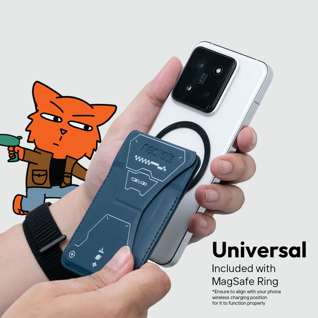 Neo Tap x Vernalta Neoverse Edition - Magnetic Smartphone Leather Wallet Stand for iPhone/Android