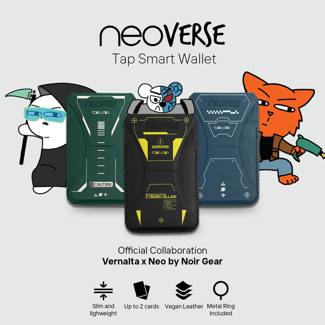 Neo Tap x Vernalta Neoverse Edition - Magnetic Smartphone Leather Wallet Stand for iPhone/Android
