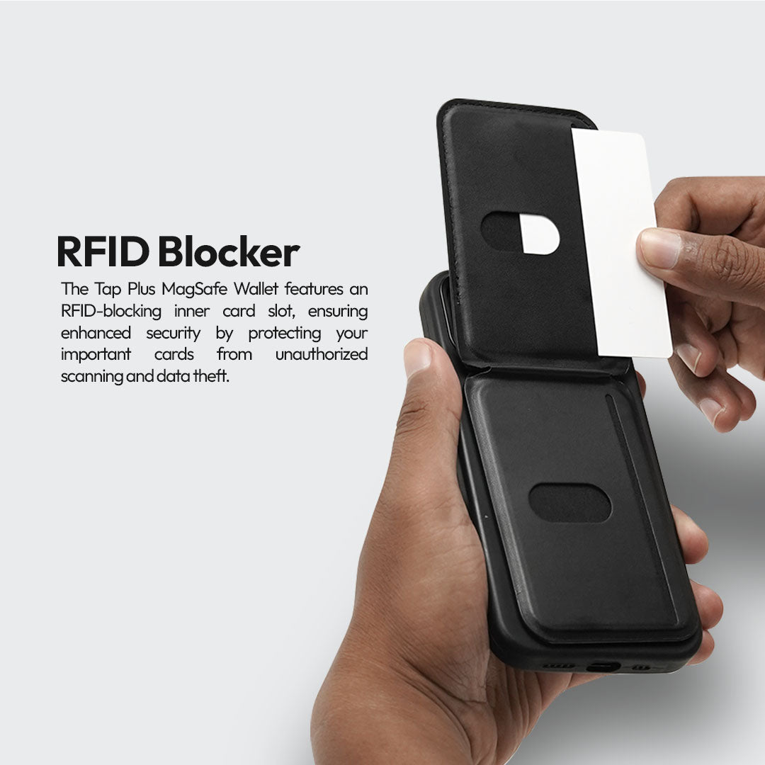 Neo Tap Plus - Magnetic Smartphone Leather Wallet Stand for iPhone/Android