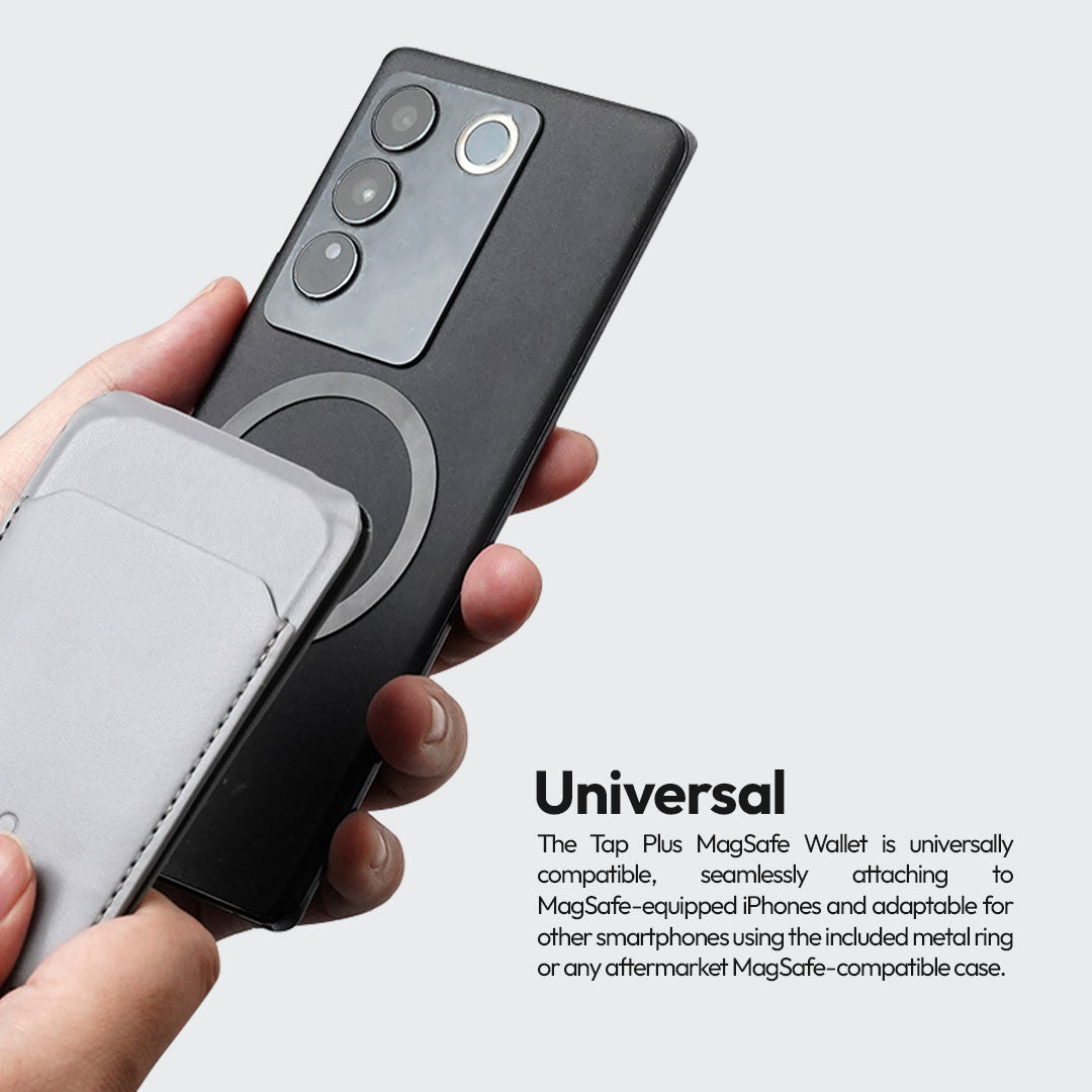 Neo Tap Plus - Magnetic Smartphone Leather Wallet Stand for iPhone/Android