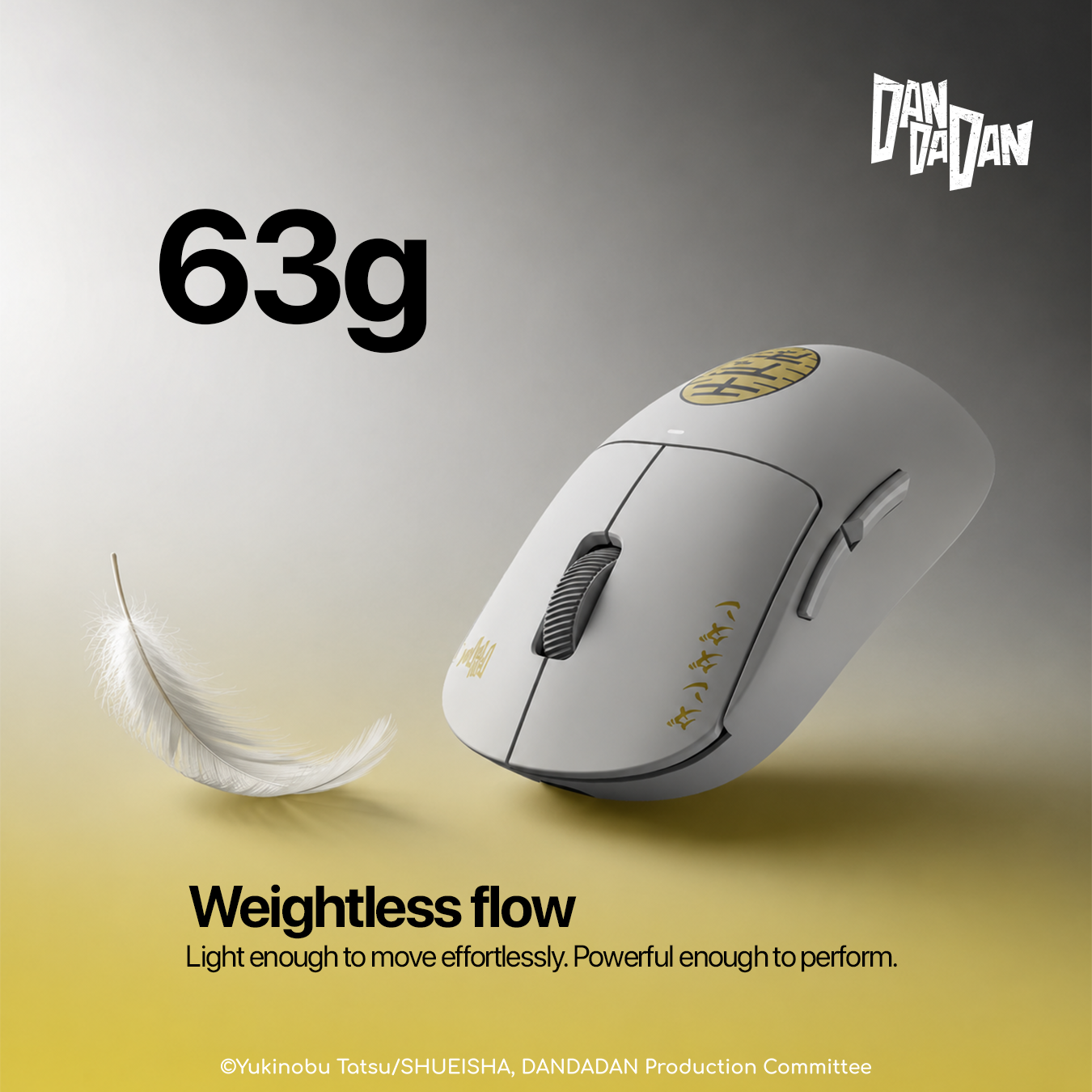 Noir M2-NEX DAN DA DAN Edition - Symmetric Wireless Lightweight Gaming Mouse PAW3311 Bluetooth 5.0