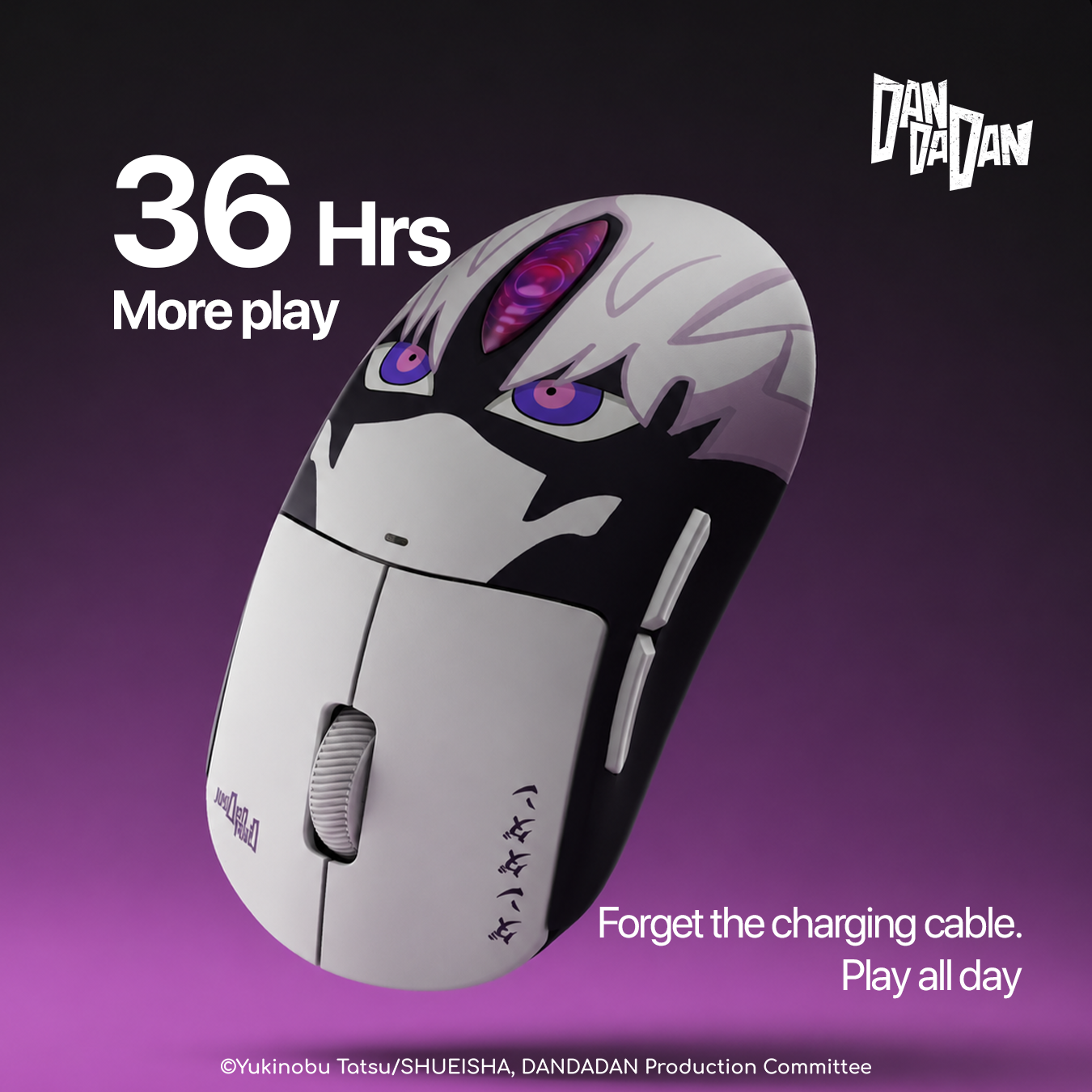 Noir M2-NEX DAN DA DAN Edition - Symmetric Wireless Lightweight Gaming Mouse PAW3311 Bluetooth 5.0