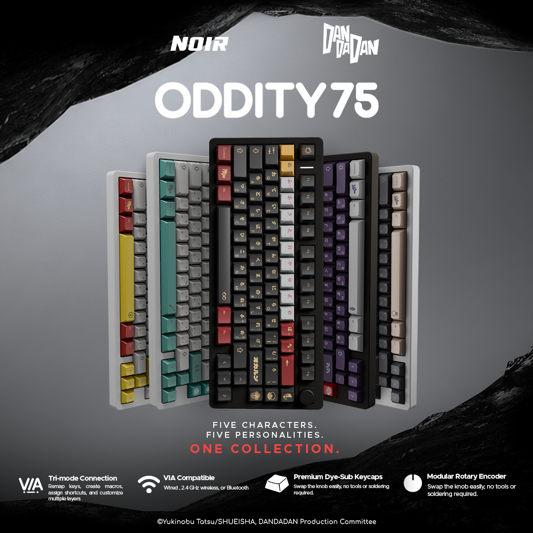 Noir Oddity75 - 75% Wireless Mechanical Keyboard Gasket Mount