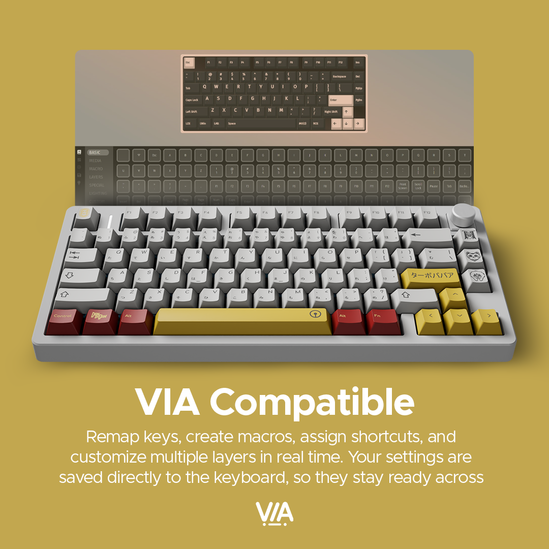 Noir Oddity75 - 75% Wireless Mechanical Keyboard Gasket Mount