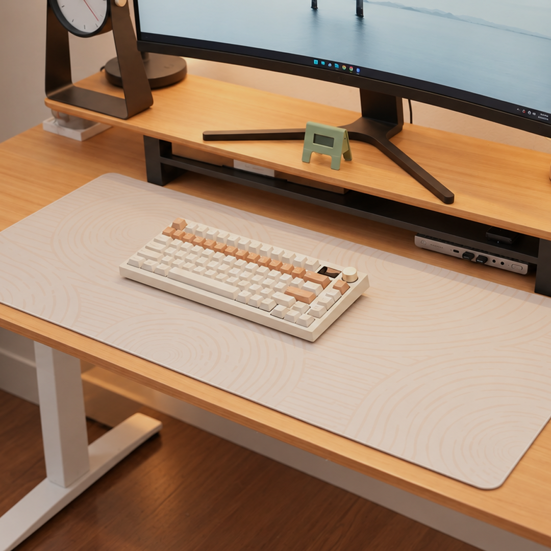 Noir Zen Garden White/Light Deskmat