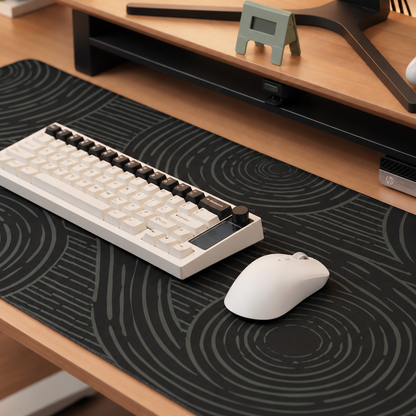 Noir Zen Garden Black/Dark Deskmat