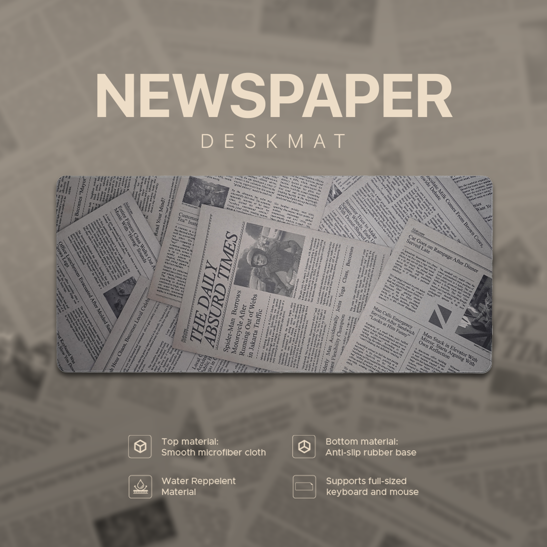 Noir Newspaper Deskmat