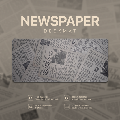 Noir Newspaper Deskmat