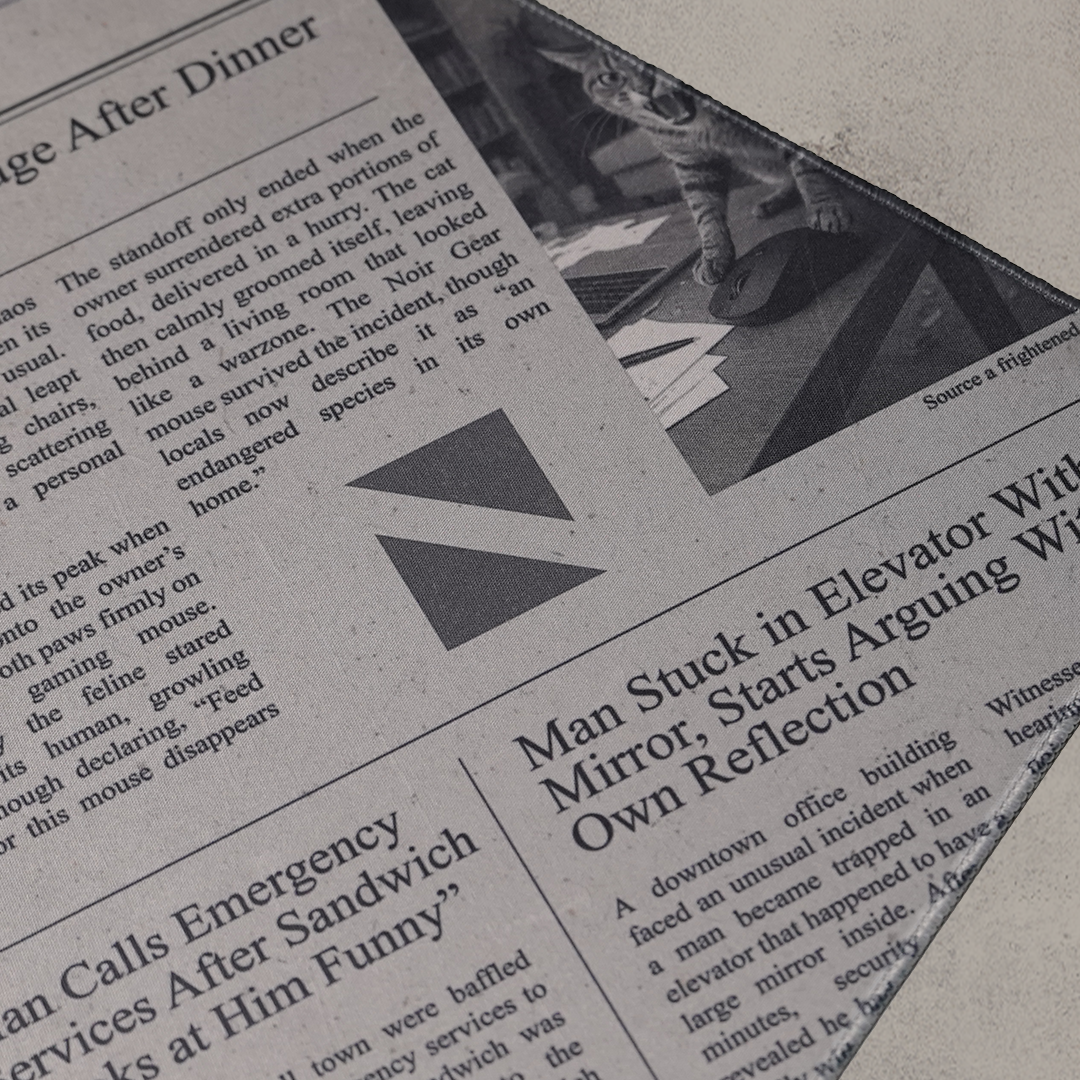 Noir Newspaper Deskmat