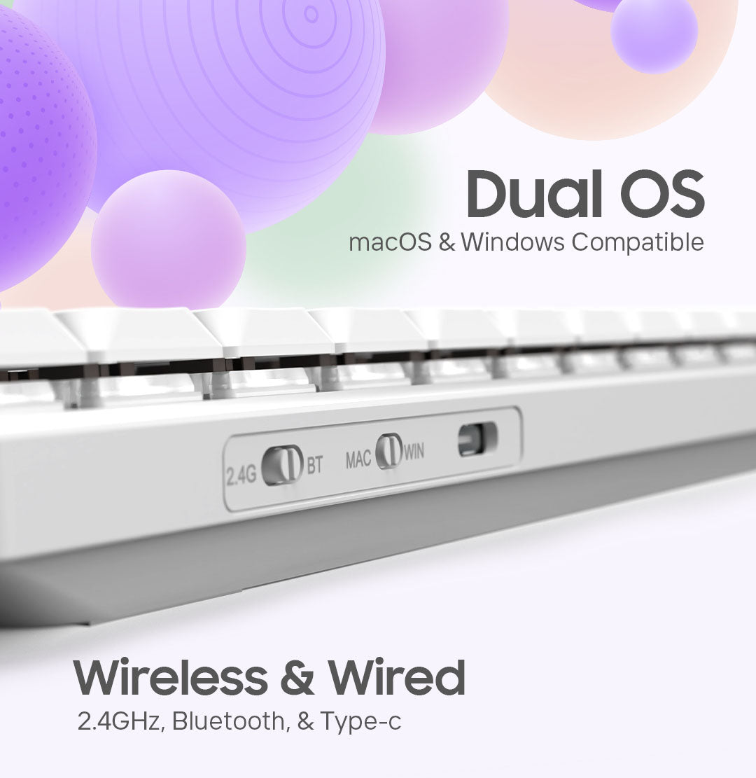 Neo - Melo Keyboard Low Profile Wireless 75% Mechanical 84 Keys Hotswap