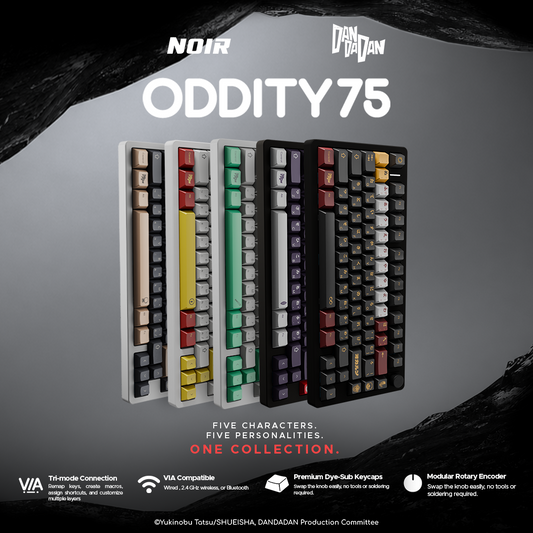 Noir Oddity75 Dan Da Dan - 75% Wireless Mechanical Keyboard Gasket Mount