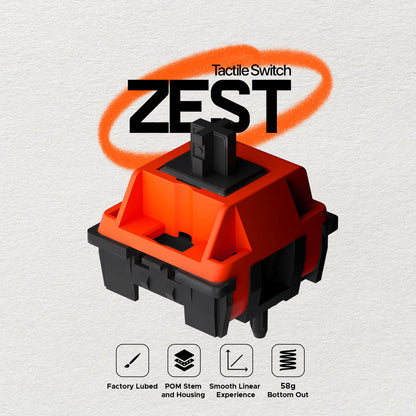 Noir Zest Tactile Switch - Tactile 58g 5 Pin PCB Mount
