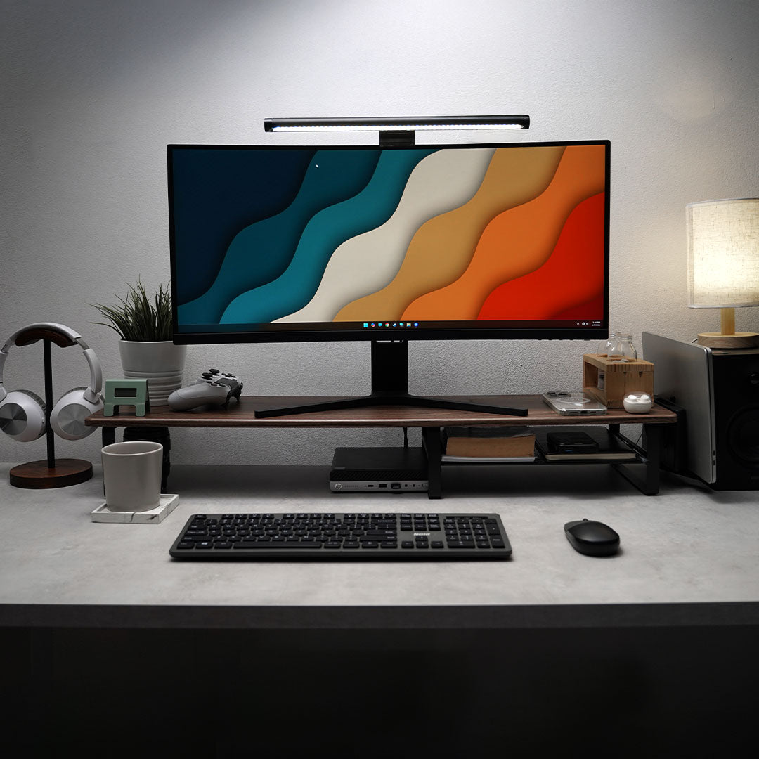 Neo DeskShelf+ Monitor Stand Riser & Desk Shelf – Noir Gear