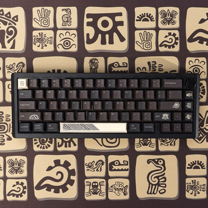 Noir Mayan Keycaps - PBT Dyesub Cherry Profile