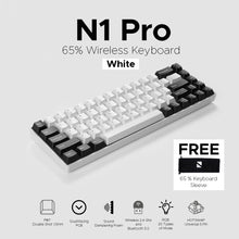 Load image into Gallery viewer, NOIR N1 Pro White - 65% Wireless Mechanical Keyboard
