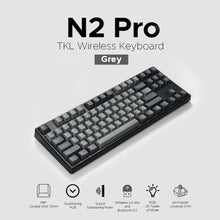 Load image into Gallery viewer, NOIR N2 Pro Grey - TKL Wireless Mechanical Keyboard
