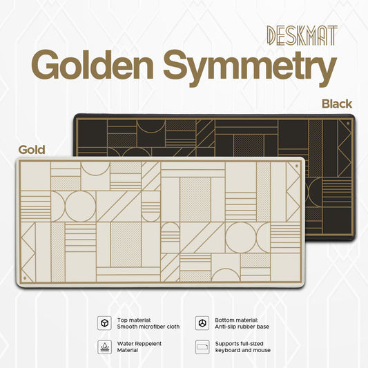 Noir Golden Symmetry Deskmat