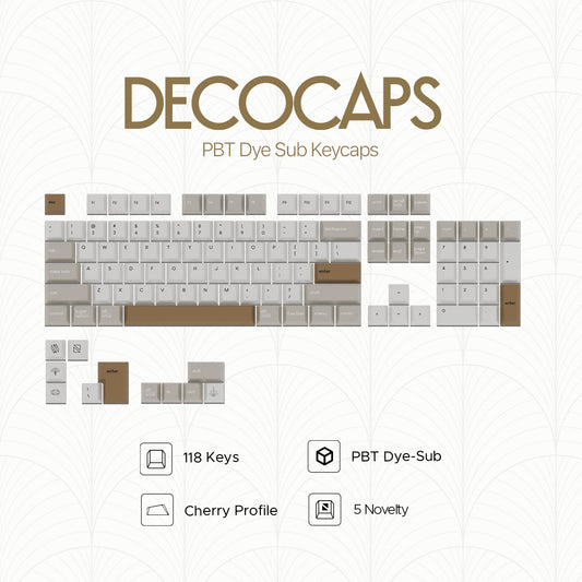 Noir Decocaps Keycaps - PBT Dyesub Cherry
