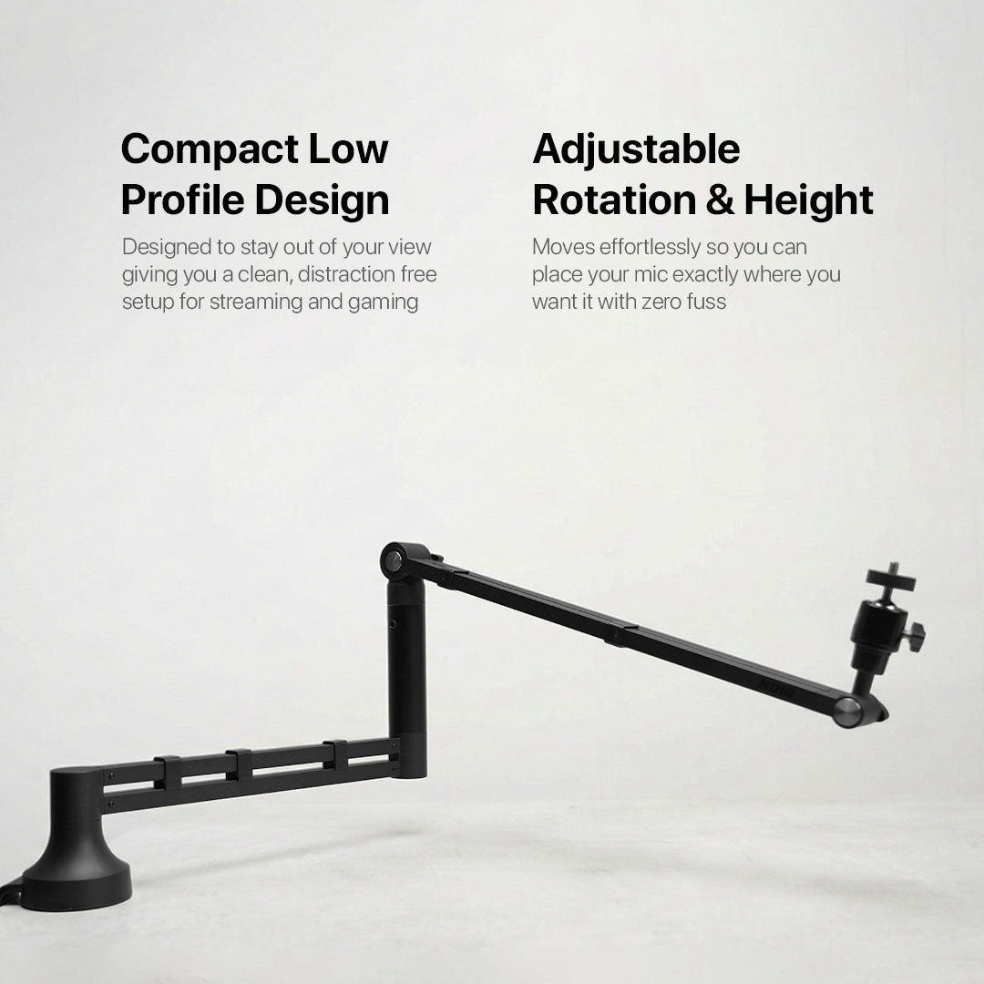 Noir Twig LP – Low Profile Modular Microphone Boom Arm