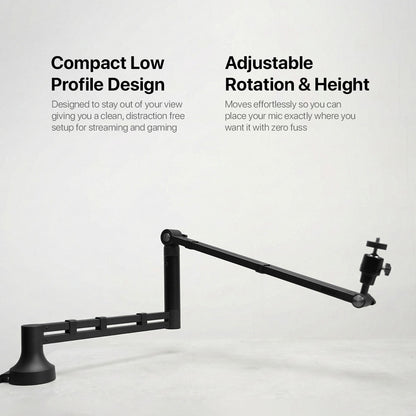 Noir Twig LP – Low Profile Modular Microphone Boom Arm