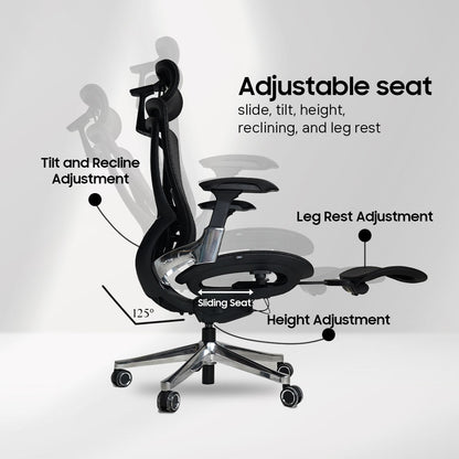 Neo Envol C2 - Premium Ergonomic Office Chair | Kursi Kantor Ergonomis - Black