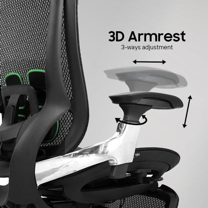 Neo Envol C2 - Premium Ergonomic Office Chair | Kursi Kantor Ergonomis - Black
