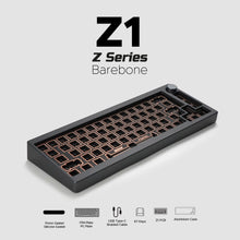 Load image into Gallery viewer, Noir Z1 Aluminum Custom Mechanical Keyboard
