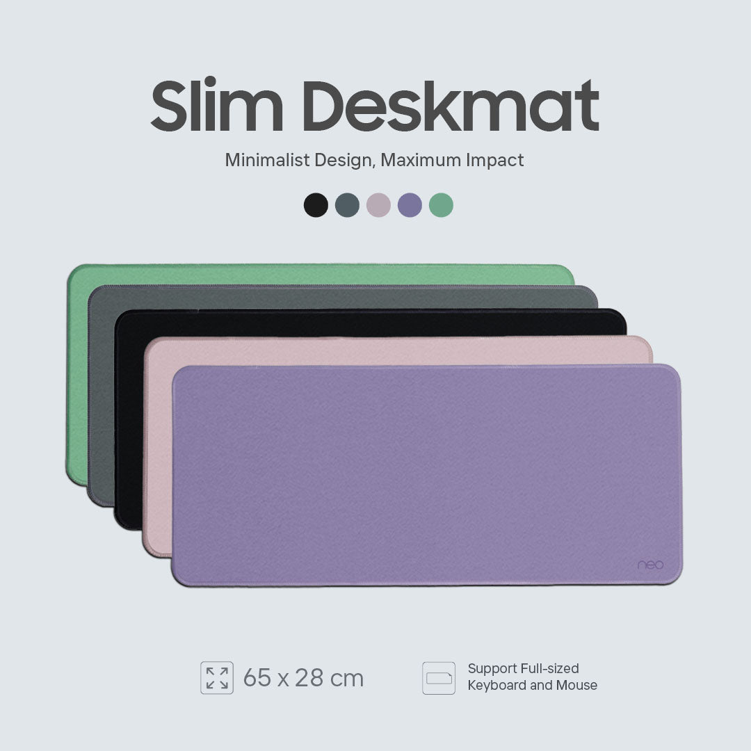 Neo Melo Slim Deskmat M size and color overview, 65 x 28 cm