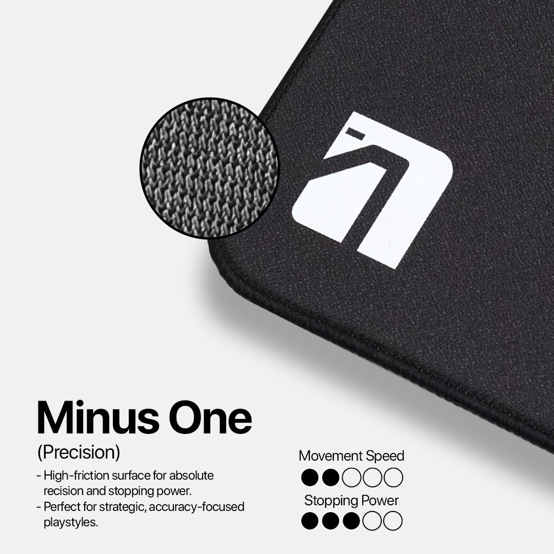 Noir One Mouse Pad - Gaming Mousepad High/Fast, Medium/Balanced, Slow/Control Speed