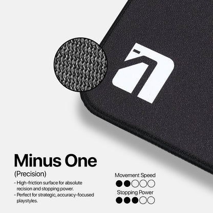 Noir One Mouse Pad - Gaming Mousepad High/Fast, Medium/Balanced, Slow/Control Speed