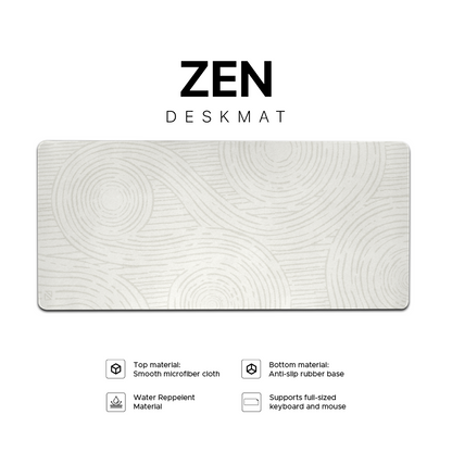 Noir Zen Garden White/Light Deskmat