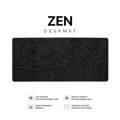 Noir Zen Garden Black/Dark Deskmat
