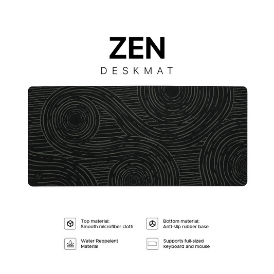 Noir Zen Garden Black/Dark Deskmat