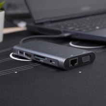 Load image into Gallery viewer, 10 in 1 USB TYPE C HUB TO HDMI 4K LAN USB 3.0 FAST CHARGING MACBOOK - NUHC110
