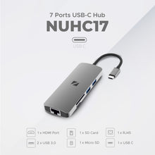 Load image into Gallery viewer, 7 in 1 USB TYPE C HUB TO HDMI 4K USB 3.0 FAST CHARGING MACBOOK - NUHC17

