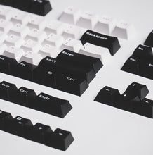 Load image into Gallery viewer, Noir Black and White Keycaps (153 Key Set)
